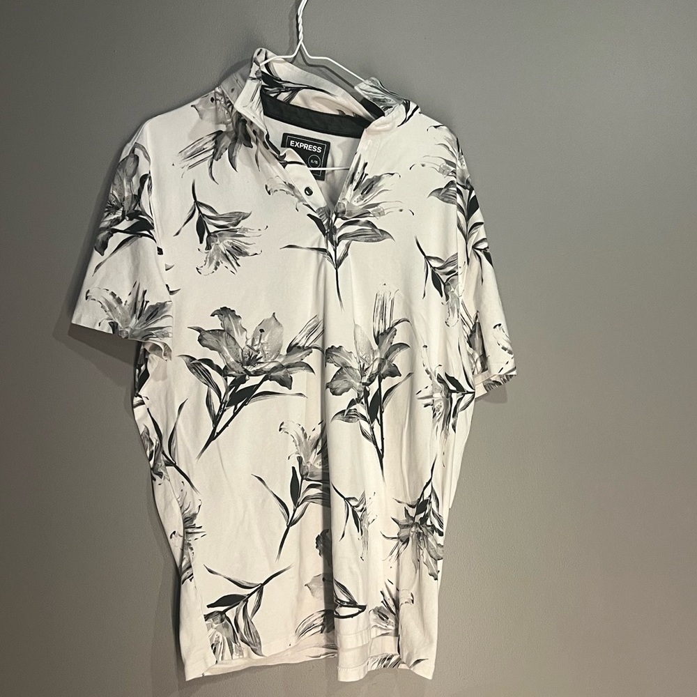 Express Men’s Floral Polo